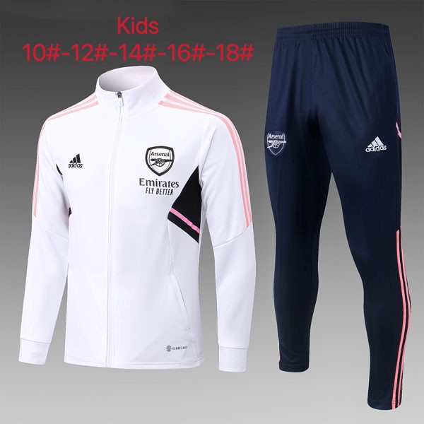 Kinder Trainingsanzug Arsenal 2023 Weiß Blau